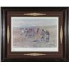Image 1 : Framed Capt Lewis Print by Charles Russell   (87615)