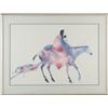 Image 1 : Horse and Native Americans Water Color Print   (87728)