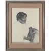 Image 1 : Native American Woman with Jug Charcoal Print by Caples   (87600)