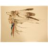 Image 1 : Nature's Warrior - Serigraph by Enoch Kelly Haney   (101036)