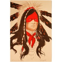 Red Mask -  Serigraph by Unknown   (101050)