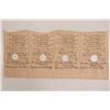 Image 2 : Connecticut Loan Receipts, 4 Uncut Sheets   (106470)