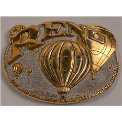 Reno Balloon Gold Plate Belt Buckle   (105669)