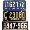 Image 1 : Auto License Plates / Michigan / 3 Items   (105009)