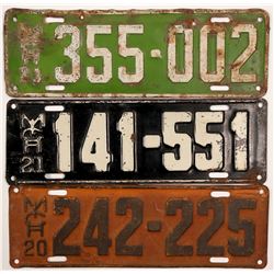 Auto License Plates / Michigan / 3 Items.   (105007)