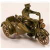 Image 1 : Cast Iron Hubley Harley Davidson Sidecar Motorcycle   (106355)