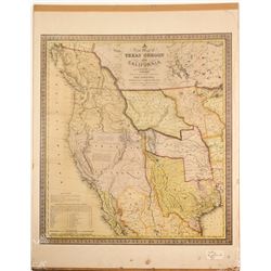 Map of TX, OR & CA Print   (87443)