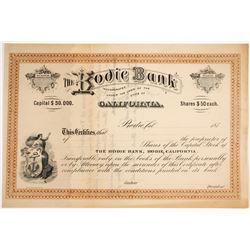 Bodie Bank Stock Certificate   (79766)
