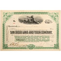 San Diego Land and Town Stock   (105489)