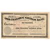 Image 1 : Odd Fellows' Savings Bank Stock Certificate (GT Brown Lith.)   (104403)
