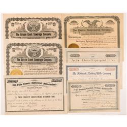 Colorado Non-Mining Stock Certificates    (104351)