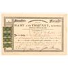 Image 1 : Hart & Company Stock Certificate with Hawaiian Revenue Stamps (Candy & Ice Cream)   (103503)