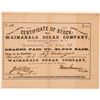 Image 1 : Waimanalo Sugar Company Stock Certificate issued to AJ Cartwright, Father of Baseball   (107289)