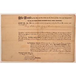 DeWitt Clinton Signature 1: Appointment of Commissioner of Mortgages   (104502)