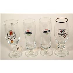 Beer Glasses / German / 4 Items.   (89530)