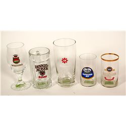 Beer Glasses / Germany / 5 Items.   (89534)