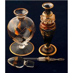 Two Handblown Perfume Bottles   (76369)