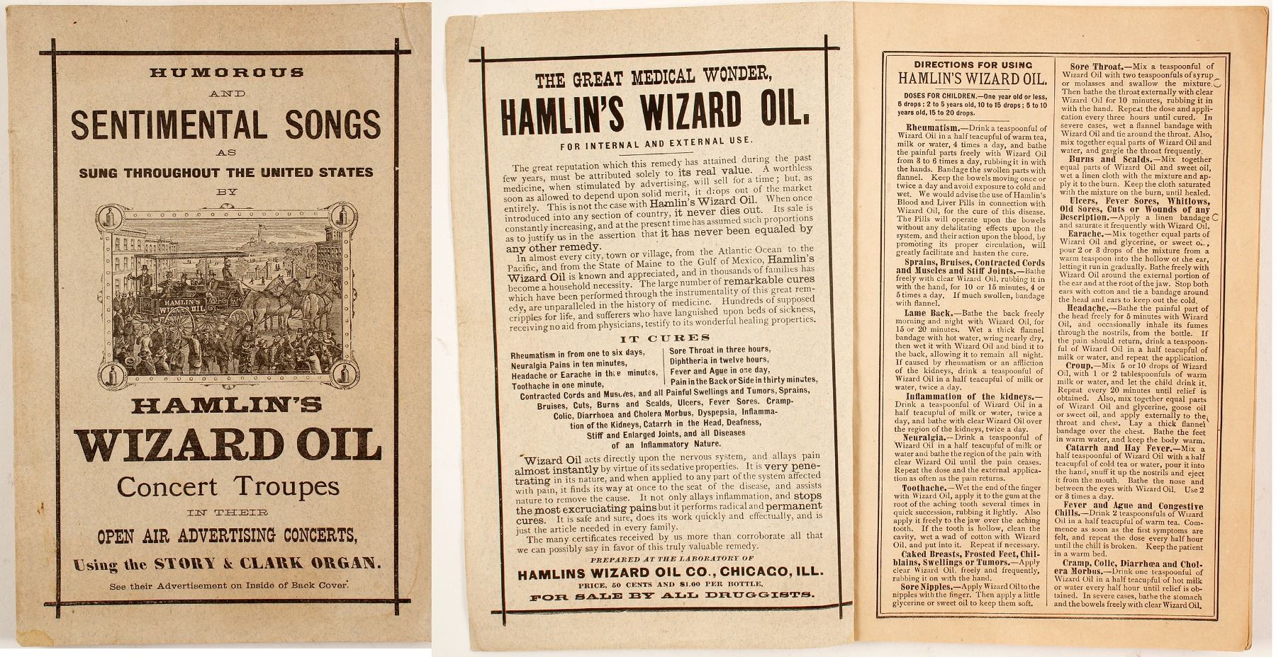 Hamlin's Wizard Oil Humorous and Sentimental Songs Booklet (88331)