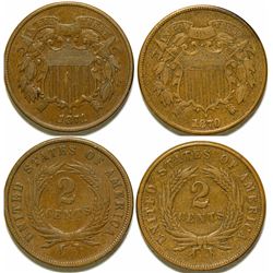 2 Cent Coins / 2 Pieces.   (105058)