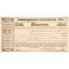 Image 1 : Bank Note Shipping Receipt, 1854   (88844)