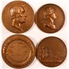 Image 1 : Two 2.75" Medals: French George Washington and Abe Lincoln   (104485)