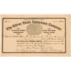 Silver State Insurance Co. Stock Certificate w/ Morgan Dollar Vignettes   (104312)