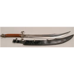 Stainless Steel Pakistani Sword with Scabbard   (105651)