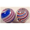 Image 1 : Marbles / Peppermint Swirl &  Lobed Solid Core / 2 Items.   (108083)