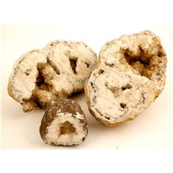 Calcite Geodes, three pieces   (88609)