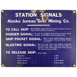 Alaska Juneau Mine Station Signal Sign   (108248)