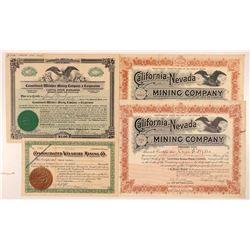 Bishop Area Mining Stock Certificates   (107328)