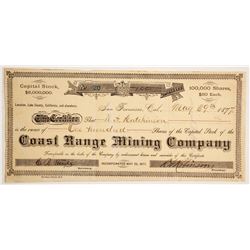 Coast Range Mining Company Stock   (86152)