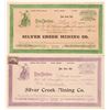 Image 1 : Silver Creek Mining Co. Stock Certificates (Quicksilver)   (107137)