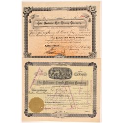 Two Creede Mining Stock Certificates   (107163)