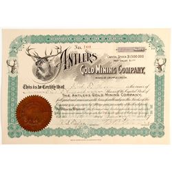 Antlers Gold Mining Company Stock   (79748)