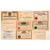 Image 1 : Nine Different Cripple Creek Mining Stock Certificates   (104239)