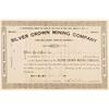 Image 1 : Silver Crown Mining Company Stock Certificate   (104317)