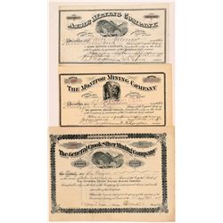 Deadwood Stock Certs (3)   (108154)