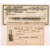 Image 1 : Two Comstock Stock Certificates (Gold Hill & Virginia City)   (104367)