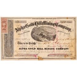 Alpha Gold Hill Mining Company Stock   (108061)