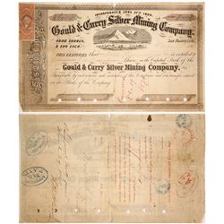 1869 Gould & Curry Stock Certificate   (74494)