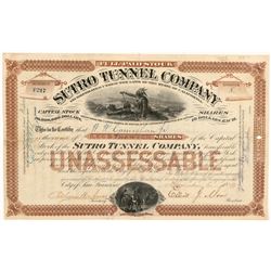 Sutro Tunnel Company Stock Certificate   (103505)