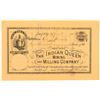 Image 1 : Indian Queen Mining & Milling Co. Stock Certificate   (104371)