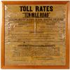 Image 1 : 10 Mile Road Toll Rates Sign on Cloth   (106485)