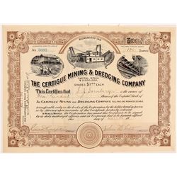 Certigue Mining & Dredging Stock   (108092)