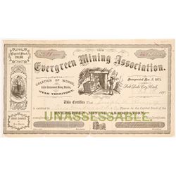 Evergreen Mining Association Stock Certificate   (107208)