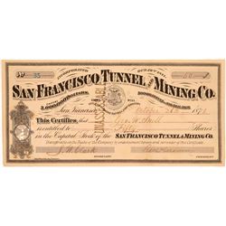San Francisco Tunnel & Mining Co. Stock Certificate   (107205)