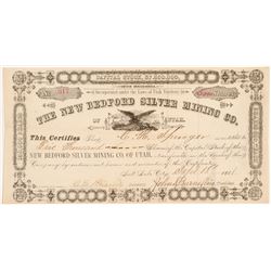 New Bedford Silver Mining Co. of Utah Stock Certificate   (107195)