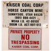 Image 1 : Kaiser Coal Utah Mine Signs (2)   (108241)