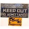 Image 1 : Four Utah Mine NO TRESPASSING Signs   (108245)